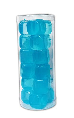 18x EISWÜRFEL Kunststoff wiederverwendbar 4-Farben Kühlsteine Eis Cube Würfel 67 (Blau) von Eco ARKitchen