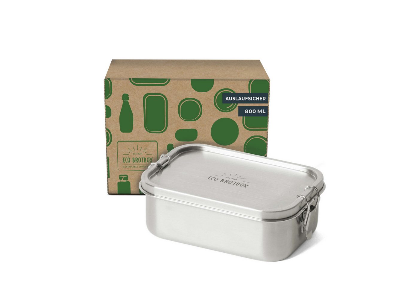 ECO Brotbox Lunchbox Yogi Box+, Edelstahl, auslaufsicher von Eco Brotbox