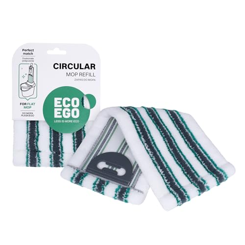 Eco Ego Wischmoppbezug Aus Mikrofaser Ersatzbezug Für Bodenwischer Ersatz Für Flachwischmopp Microfaser Bodentuch Wischbezug Dick Robust Saugfähig Circular von Eco Ego