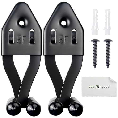 Eco-Fused 2x Vertikale Schwert-Halterung - Dolch-Display-Wandhalterung - Verstellbare multifunktionale Halterung - Edelstahl-Wandregal für Äxte, Dolche, Messer (Schwarz) von Eco-Fused