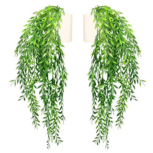 Eco Home Store Kunstpflanze hängend im 2er Set mit weißen Übertöpfen als Frühlingsdeko als hängender Blumentopf geeignet Hängepflanze künstlich als Zimmerdeko Fake Pflanzen plastikpflanzen Eco Home Store Kunstpflanze hängend im 2er Set mit weißen Übertöpfen als Frühlingsdeko als hängender Blumentopf geeignet Hängepflanze künstlich als Zimmerdeko Fake Pflanzen plastikpflanzen von Eco Home Store