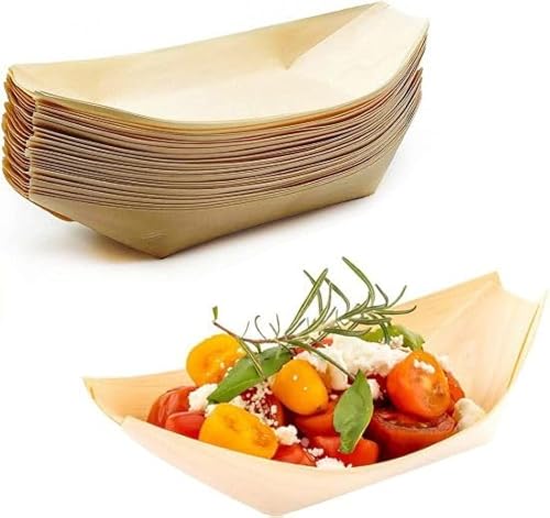 Eco Leaf 50 Stück Bambusboote aus Holz, 19 cm, für Gartenparty, Grillen, Salat & Snacks, umweltfreundlich, biologisch abbaubar für Hochzeit, Party und Picknick Eco Leaf 50 Stück Bambusboote aus Holz, 19 cm, für Gartenparty, Grillen, Salat & Snacks, umweltfreundlich, biologisch abbaubar für Hochzeit, Party und Picknick von Eco Leaf Products