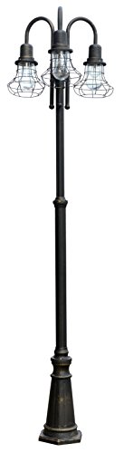 Außenlampe Stehleuchte E27 Eco-Light Lutec Bird 31901 BG Kandelaber Stehlampe Gartenbeleuchtung Wegelaterne Aluminium Braungold max. 60 Watt von Eco Light