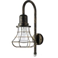 Außenwandlampe Metall Retro IP44 H:54,4 cm Braun-Gold Außenwandlampe Metall Retro IP44 H:54,4 cm Braun-Gold von Eco-Light