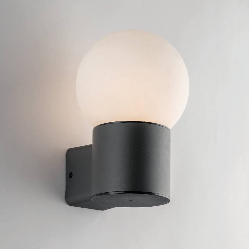 Außenwandleuchte Skittle, Aluminium, Kunststoff, schwarz von Eco-Light