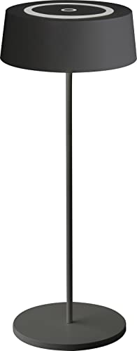 LED Akku-Tischleuchte Cocktail aus Metall in Schwarz,für Innen-/Außenbereich,dimmbare Außenleuchte,Indoor&Outdoor,Außenleuchte,Höhe 29,5cm, inkl. USB Kabel,Außenlampe,USB C-Anschluss,Tischlampe von Eco Light