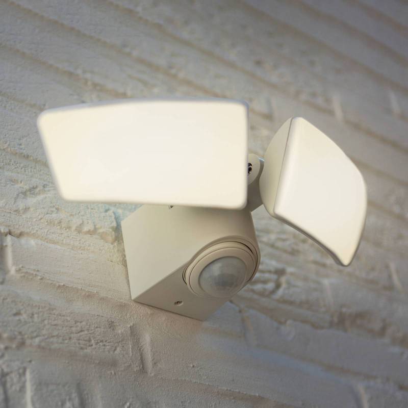 LED-Außenwandleuchte Artica weiß mit Sensor von Lutec