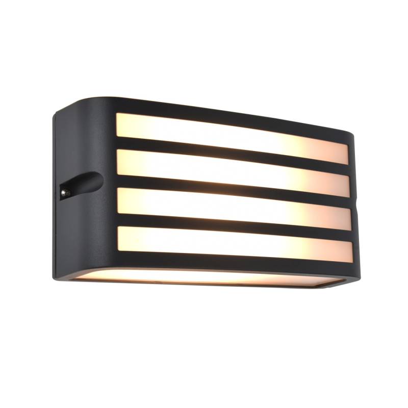 Eco-Light Aussenwandleuchte Leipzig 1-flammig mit Streifen 22 cm Anthrazit von Eco-Light