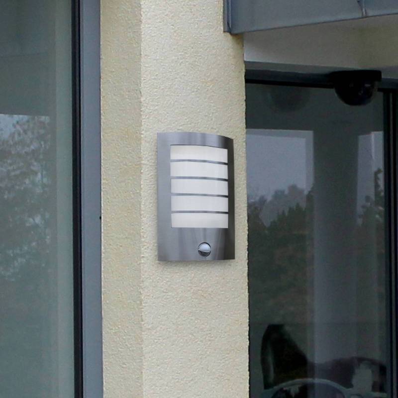 LED-Außenwandleuchte Slim mit Bewegungssensor IP44 von Eco-Light