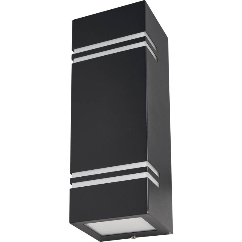 Eco-Light LED-Außenwandleuchte Stripes 1.360 lm 25 x 8,7 x 8,5 cm Schwarz Matt von Eco-Light