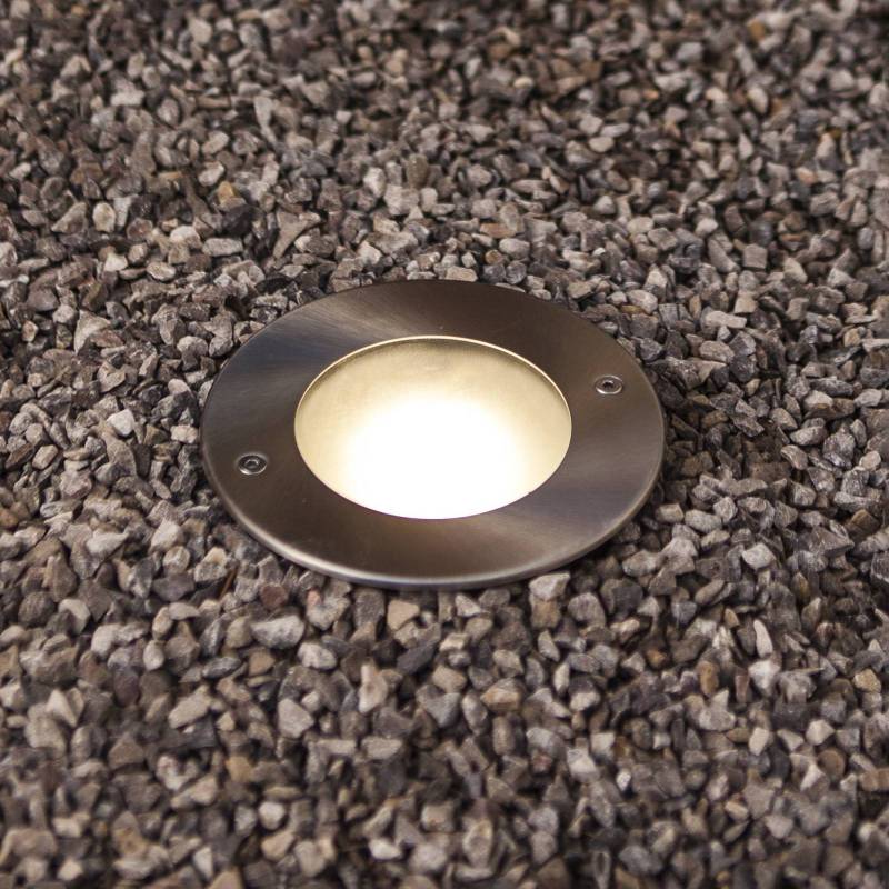 LED-Bodeneinbauleuchte Strata, Ø 12 cm, Aluminium, 90°, IP67 von Lutec