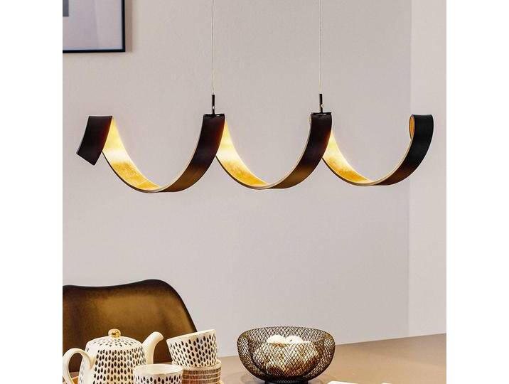 Eco-Light LED-Hängeleuchte Helix, schwarz-gold, 80 cm für Wohn & Esszimmer - Modern - Metall von Eco-Light