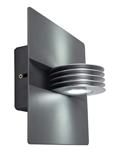 Eco Light Moderne LED Designer Außenwandleuchte Split, Aluminiumguß, 22 x 22 cm, 480 lm, 9 W, anthrazit 1879 GR von Eco Light