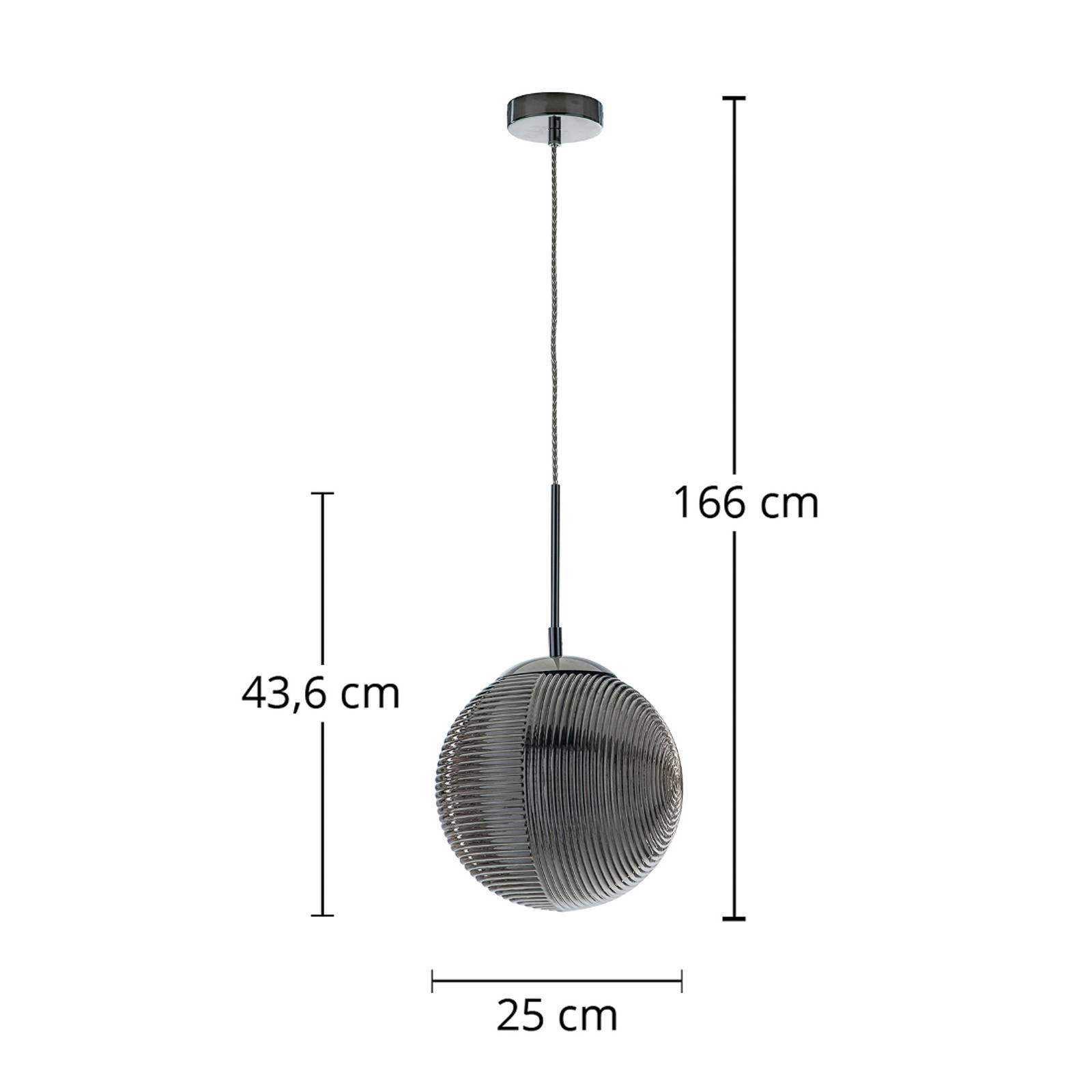 Hängeleuchte Greenwich, Glas chrom von Eco-Light