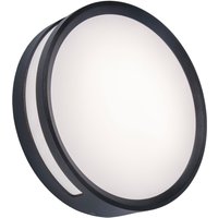 LED Außenwandlampe Anthrazit Ø18,3 cm rund IP54 3000 K von Eco-Light