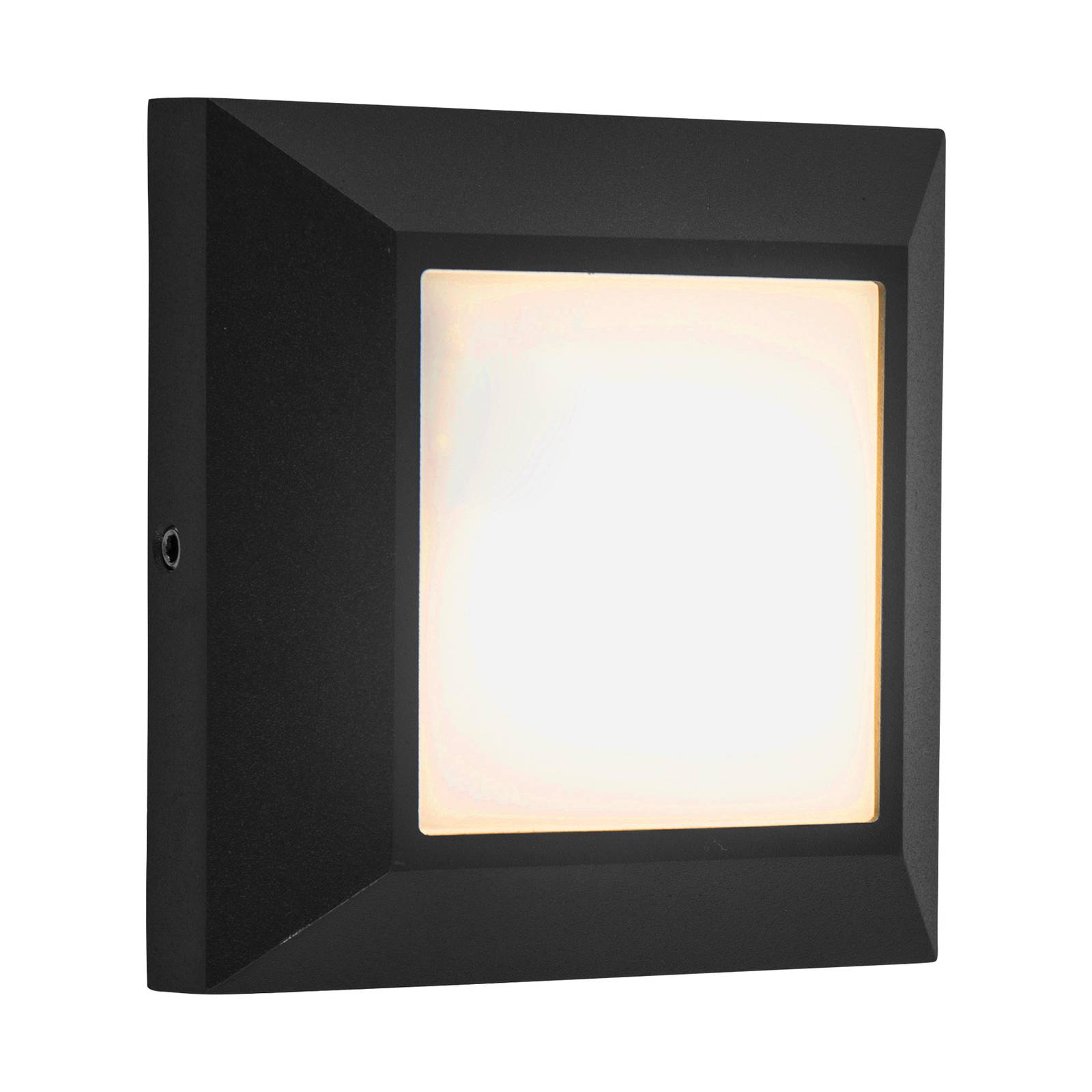 LED-Außenwandlampe Helena, frontal 10 cm schwarz von Lutec