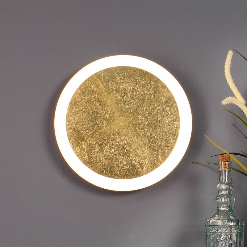 LED-Wandleuchte Moon Ø 30 cm, gold von Eco-Light