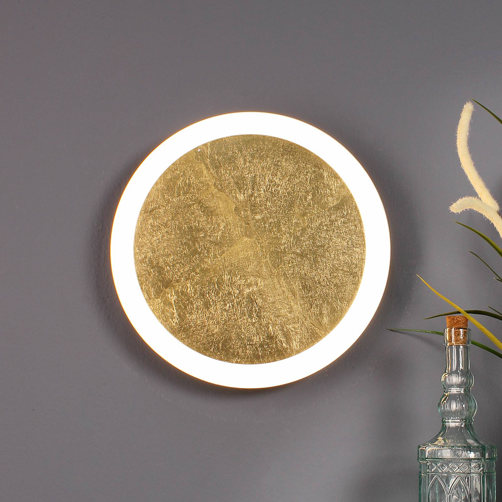 LED-Wandleuchte Moon Ø 40 cm, gold von Eco-Light