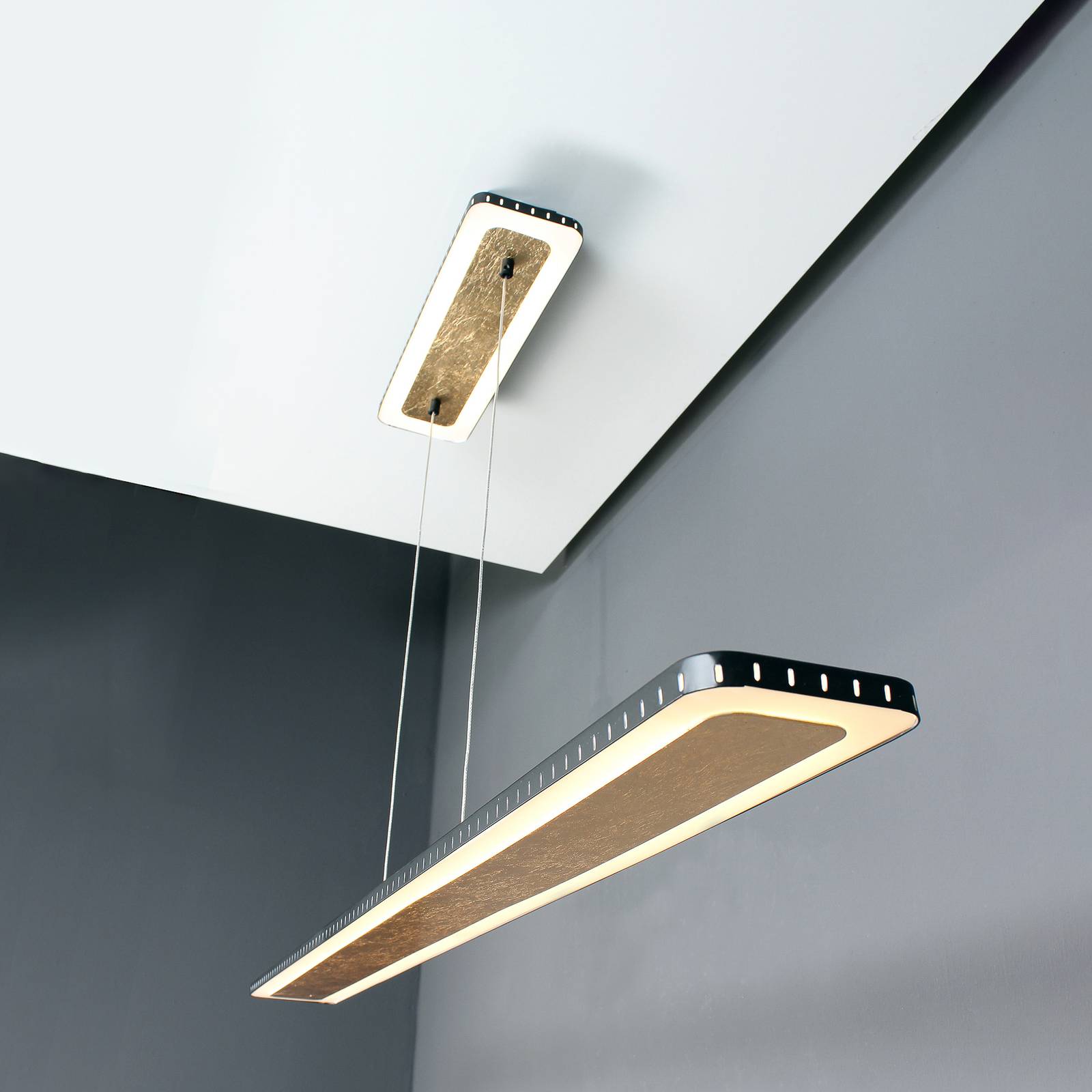 LED-Hängeleuchte Solaris 3-Step-dim gold 120 cm von Eco-Light