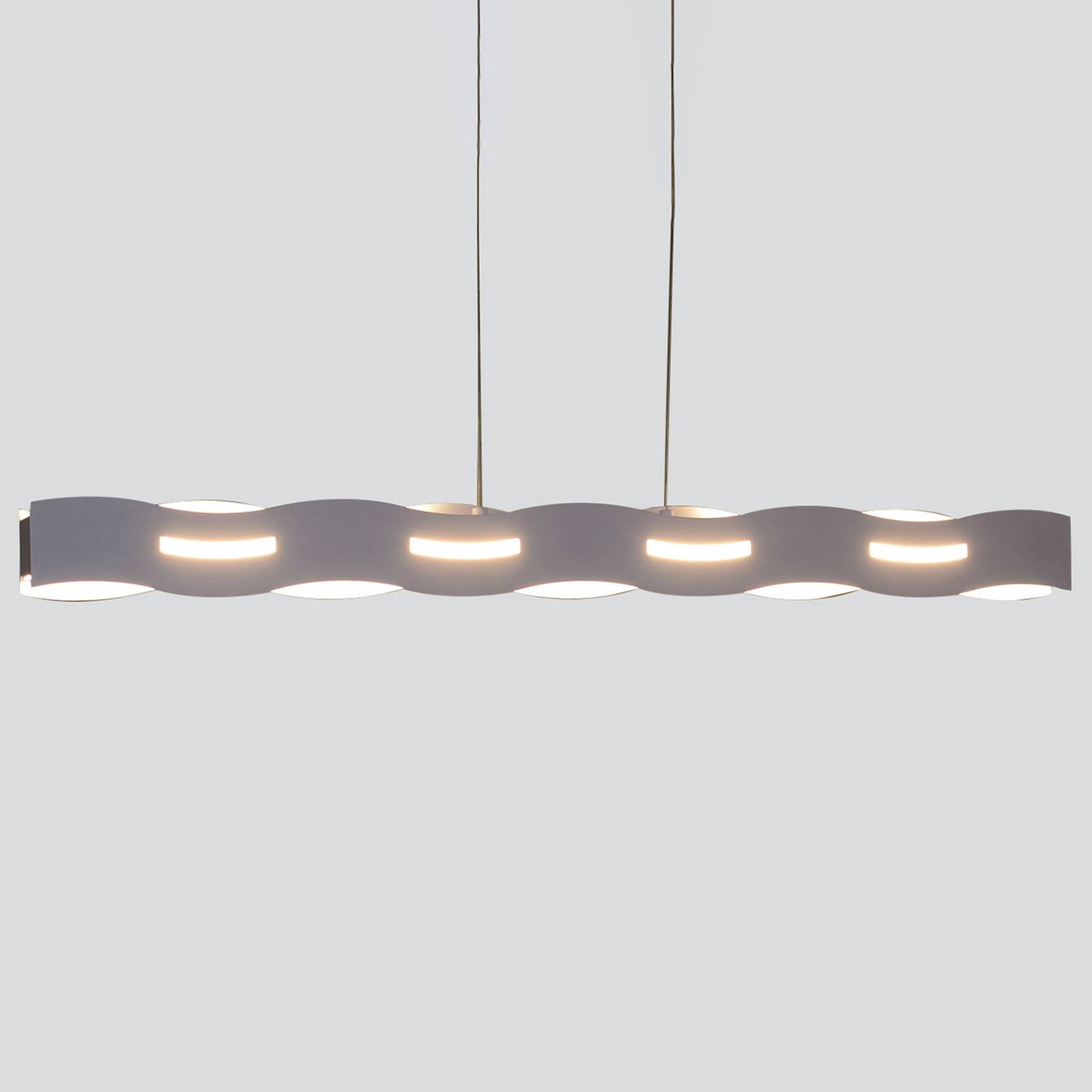 LED-Hängeleuchte Wave nickel von Eco-Light