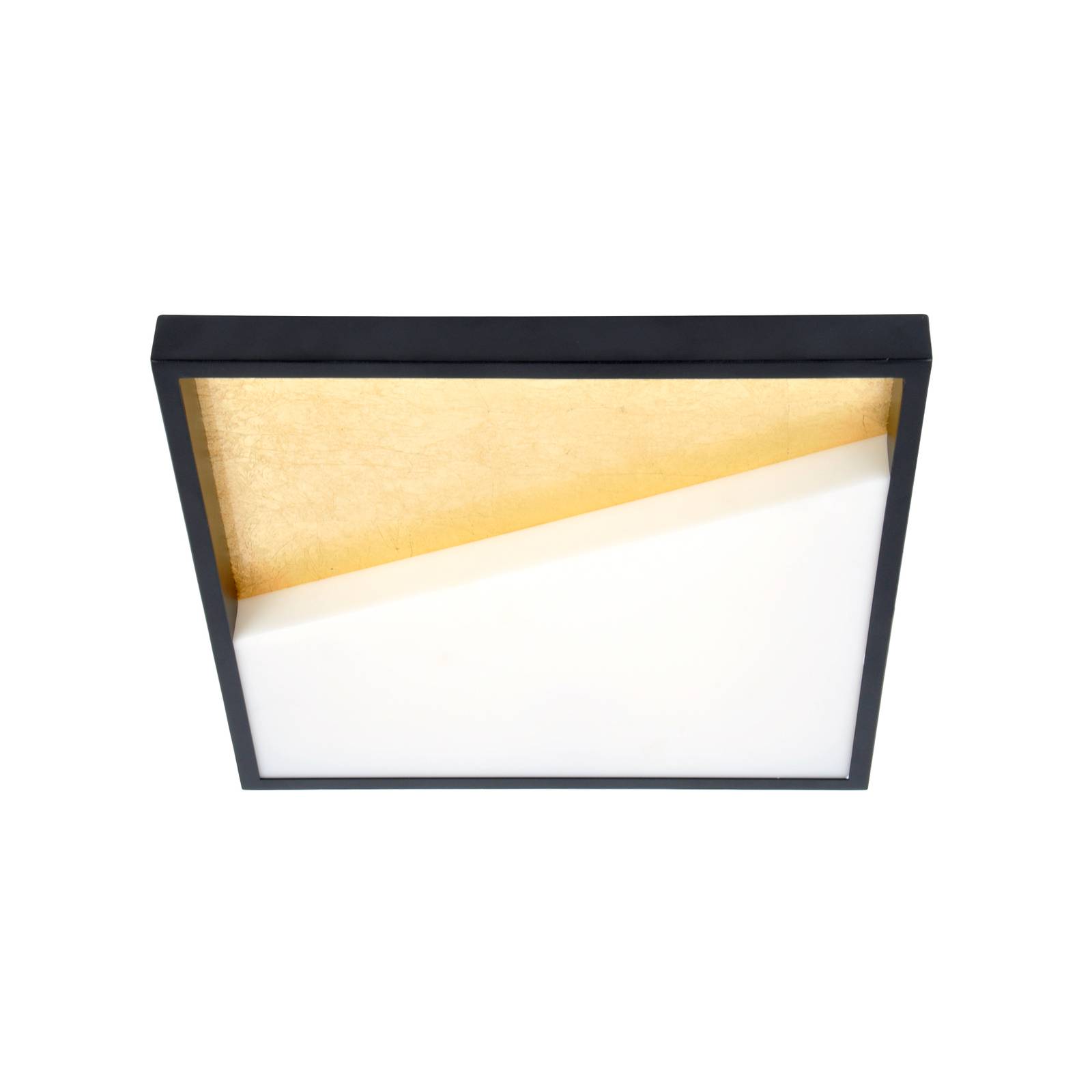 LED-Wandleuchte Vista, gold/schwarz, 40 x 40 cm von Eco-Light
