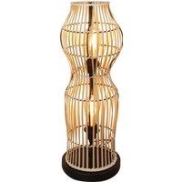 Moderne Stehlampe Bambus Natur Schwarz E27 60 cm 2-flmg von Eco-Light