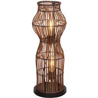 Moderne Stehlampe Bambus Natur Schwarz E27 60 cm klein von Eco-Light