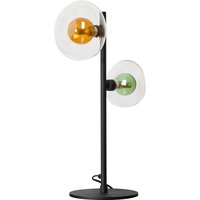 Moderne Tischlampe Glas Kugeln Grün Bernstein G9 48 cm von Eco-Light