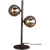 Schwarze Tischlampe Metall Glas 23 cm Retro elegant von Eco-Light