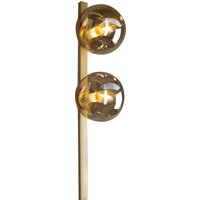 Wandlampe Gold Bernstein Glaskugel E14 H:60 cm 2-flmg von Eco-Light
