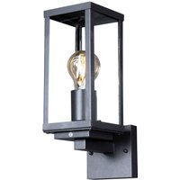 Wandleuchte Vintage Aluminium Schwarz H:32 cm IP44 E27 von Eco-Light