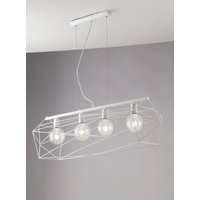 Weiße Pendelleuchte Metall Esstisch L:106cm AUGUS Weiße Pendelleuchte Metall Esstisch L:106cm AUGUS von Eco-Light