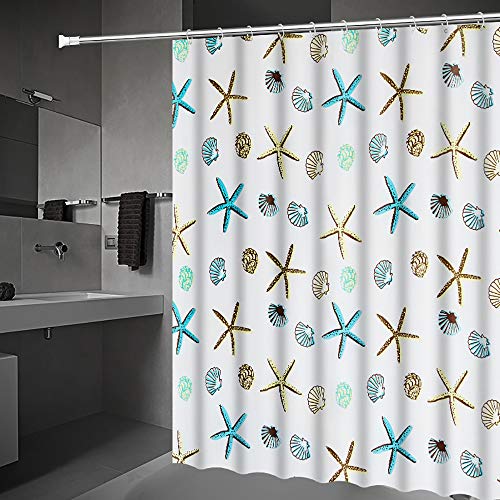 Eco Memos Duschvorhänge, schimmelresistent, extra lang, mit U-förmigen Haken, antibakteriell, wasserdicht, 180 x 220 cm von binoa