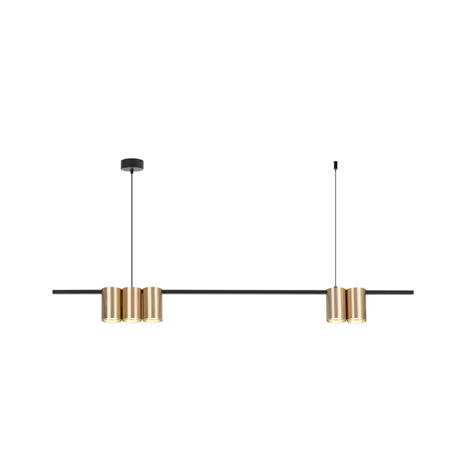 B-Ware Eco Light Hängelampe Genesis Hängeleuchte Alu Schwarz/Gold 5 X Gu10 Länge 100 Cm B-Ware Eco Light Hängelampe Genesis Hängeleuchte Alu Schwarz/Gold 5 X Gu10 Länge 100 Cm von Eco light
