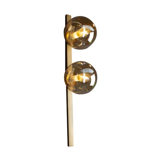 B-Ware Eco Light Wandleuchte Pluto Wandlampe Flurleuchte Lampe 2 Flammig Gold 2 Stück von Eco light