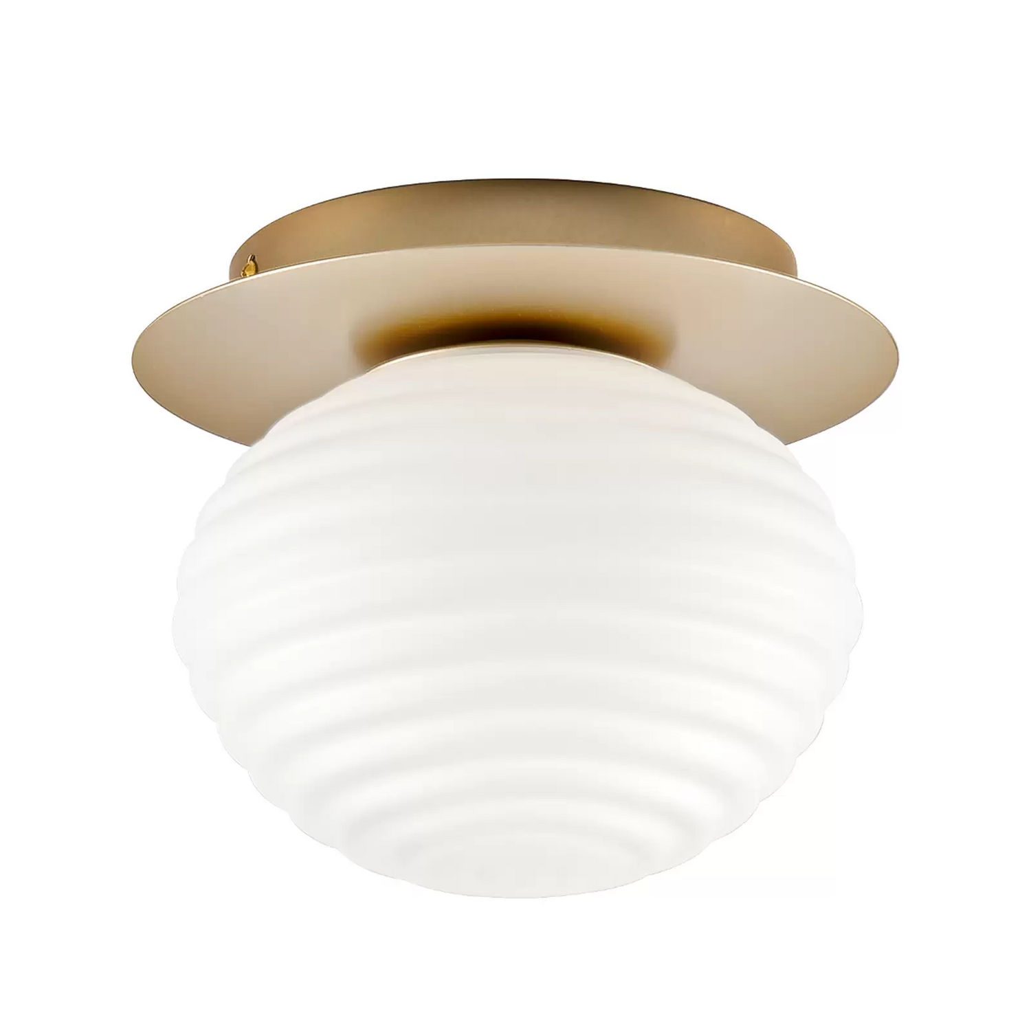 Eco Light Deckenleuchte Ripple Deckenlampe Leuchte Lampe Goldfarben/Opal ø 20 Cm B-Ware Eco Light Deckenleuchte Ripple Deckenlampe Leuchte Lampe Goldfarben/Opal ø 20 Cm B-Ware von Eco light