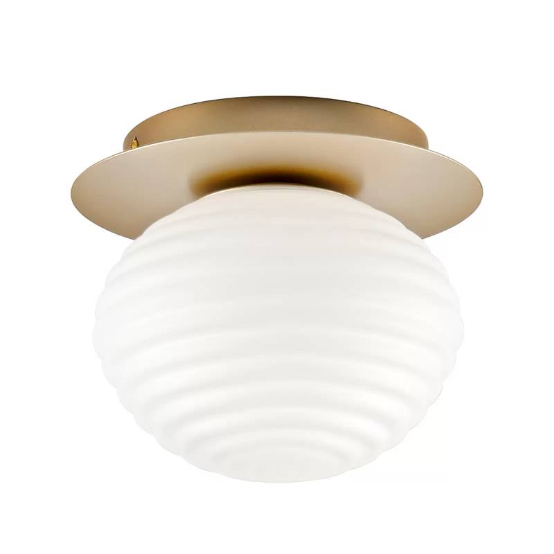 Eco Light Deckenleuchte Ripple Deckenlampe Leuchte Lampe Goldfarben/Opal ø 20 Cm B-Ware von Eco light