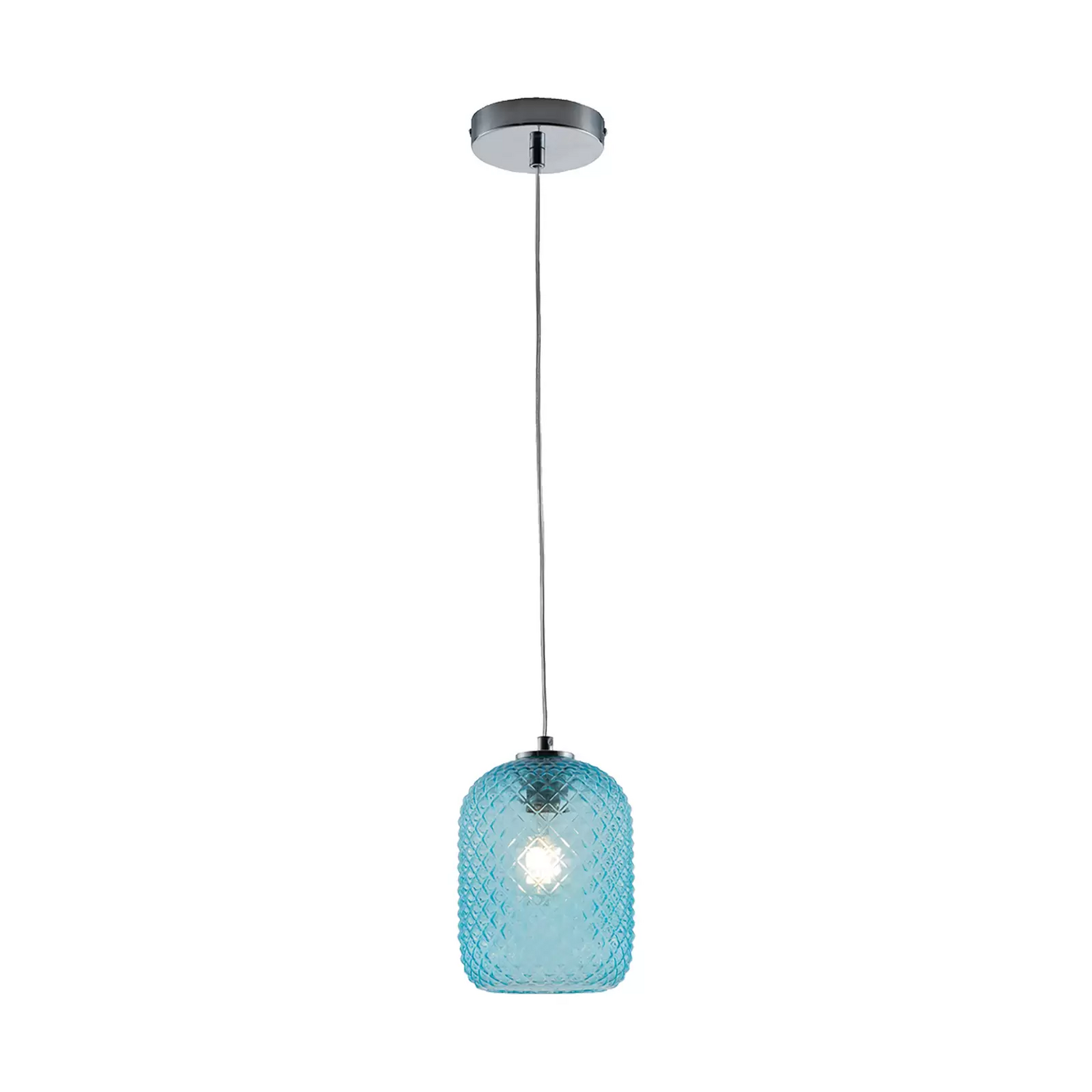 Eco Light Hängeleuchte Ashford S15 Mit Glasschirm Blau Hängelampe Lampe Leuchte B-Ware von Eco light