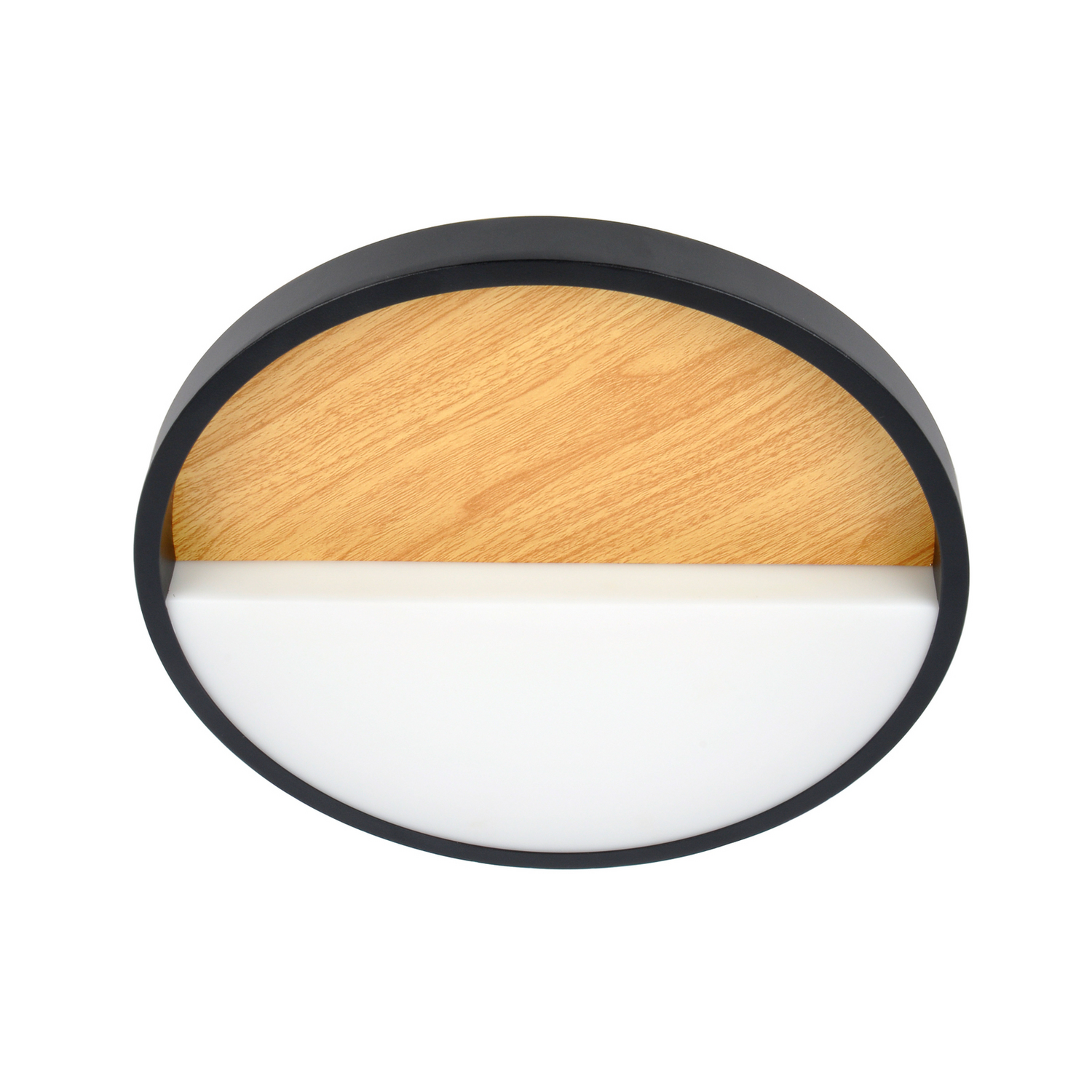Eco Light Led Wandleuchte Lampe Licht Vista Holz Hell Schwarz ø 30 Cm Aluminium B-Ware von Eco light