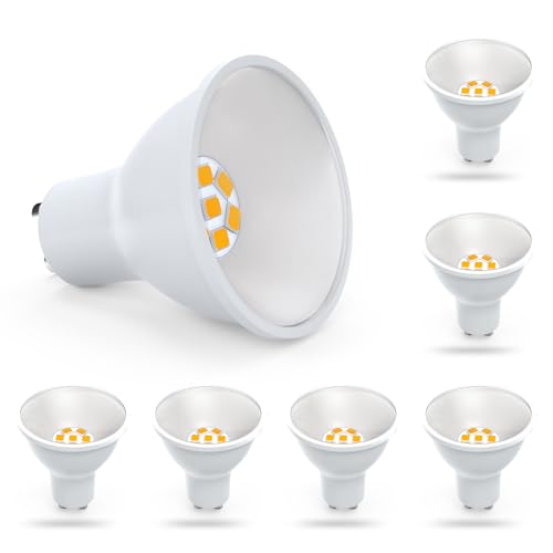 Eco.Luma 5W GU10 LED Lampen 3000K Warmweiß 800 Lumen Glühbirnen, Ersetzen 80W Halogenlampen, Abstrahlwinkel 110° Leuchtmittel led Spots, Nicht Dimmbar Energiesparlampe, 6er-Pack von Eco.Luma