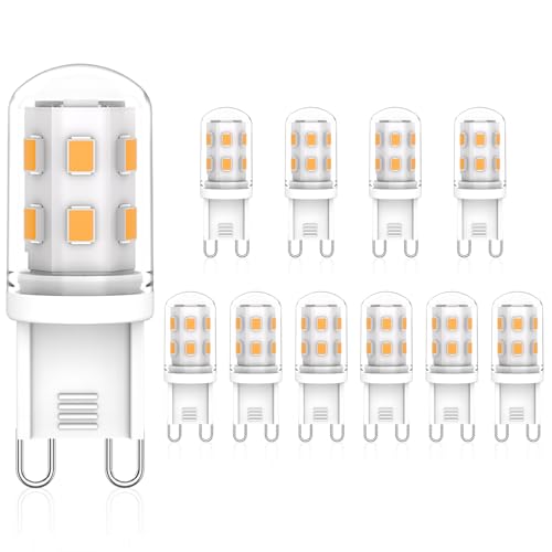 Eco.Luma G9 LED Lampe warmweiß 2700K Leuchtmittel 2W entspricht 20W Halogenlampe, Energiesparende G9 LED Glühbirne, kein Flackern, Nicht Dimmbar Birne, 10er Pack von Eco.Luma