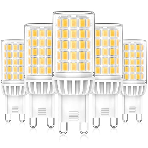 Eco.Luma G9 LED Lampen, 6W 550LM 4000K Neutralweiß Leuchtmittel Glühbirnen, Ersatz für 50W 60W Halogenlampen, Kein Flackern 360°Abstrahlwinkel LED G9 Mais Birne, Nicht Dimmbar AC 220-240V, 5er Pack von Eco.Luma