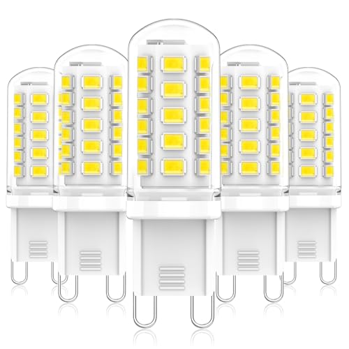 Eco.Luma G9 LED Lampen Kaltweiß 6000K, LED Leuchtmittel 3W Entspricht 40W-50W Halogenlampe, G9 Glühbirne 500 Lumen, Nicht Dimmbar, Kein Flackern, Enegiesparende Kleine Birne, 5er Pack Eco.Luma G9 LED Lampen Kaltweiß 6000K, LED Leuchtmittel 3W Entspricht 40W-50W Halogenlampe, G9 Glühbirne 500 Lumen, Nicht Dimmbar, Kein Flackern, Enegiesparende Kleine Birne, 5er Pack von Eco.Luma