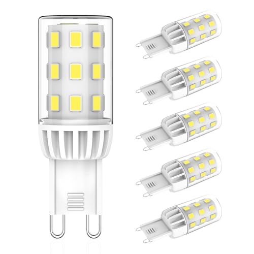 Eco.Luma G9 LED Lampen Kaltweiß 6000K 580LM Leuchtmittel 3W entspricht 60W Halogenlampe, Energiesparende G9 LED Glühbirne, kein Flackern, Nicht Dimmbar Birne, 5er Pack Eco.Luma G9 LED Lampen Kaltweiß 6000K 580LM Leuchtmittel 3W entspricht 60W Halogenlampe, Energiesparende G9 LED Glühbirne, kein Flackern, Nicht Dimmbar Birne, 5er Pack von Eco.Luma