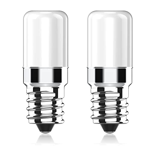 Eco.Luma Kühlschranklampe E14 LED Lampen, 2W Ersatz für 20W Halogenlampen, 170LM, 6000K kaltweiß LED Glühbirne für Kühlschrank, Nähmaschine, Dunstabzug, Kleine Vitrine, AC220-230V, 2er Pack von Eco.Luma