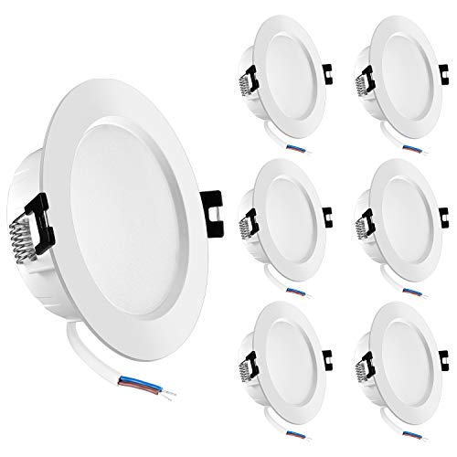 Eco.Luma LED Einbaustrahler, IP44 Wasserdichter 6W LED Deckenstrahler Warmweiß 3000K 470LM 230V Downlight Deckenspot Deckenleuchte Rund für Bad Küche, Nicht Dimmbar, 6er Pack von Eco.Luma