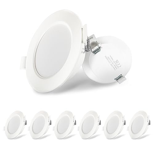 Eco.Luma LED Einbaustrahler 6W 230V Warmweiß 3000K Leuchtmittel LED Deckenstrahler Deckenspots Deckenleuchte für Wohnzimmer Küche, 6er Pack von Eco.Luma
