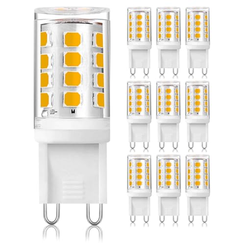 Eco.Luma G9 LED Lampe Warmweiß 3000K, 3W ersatz für Halogenlampe G9 28W 33W, AC 230V Mini Glühlampe, Kein Flackern 280LM, Nicht Dimmbar 10er Pack von Eco.Luma