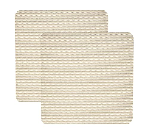 ECO 2X ABTROPFMATTE 32x32cm rutschfest Antirutschmatte Gläsermatte Gläserabtropfmatte Trockenmatte Topfmatte Abtropfgestell Matte Geschirr 3-Farben 39 (Creme) von ECO