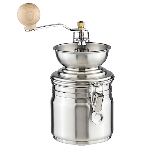 ECO Kaffeemühle Edelstahl Mühle 10 x H 21,5cm mit Keramikmahlwerk manuell Muehle ECO Kaffeemühle Edelstahl Mühle 10 x H 21,5cm mit Keramikmahlwerk manuell Muehle von ECO